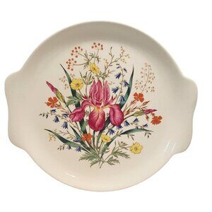 Salem Harmony House Platter Plate Spring Song Vintage 50's Floral Iris 10.5x11.5